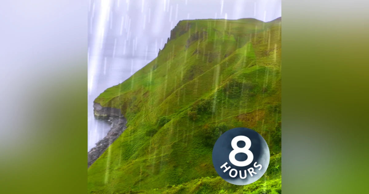 Ambient Rain Sounds for Sleep I Relaxing Storm Ambience in Scotland with Crashing Waves 8 Hours