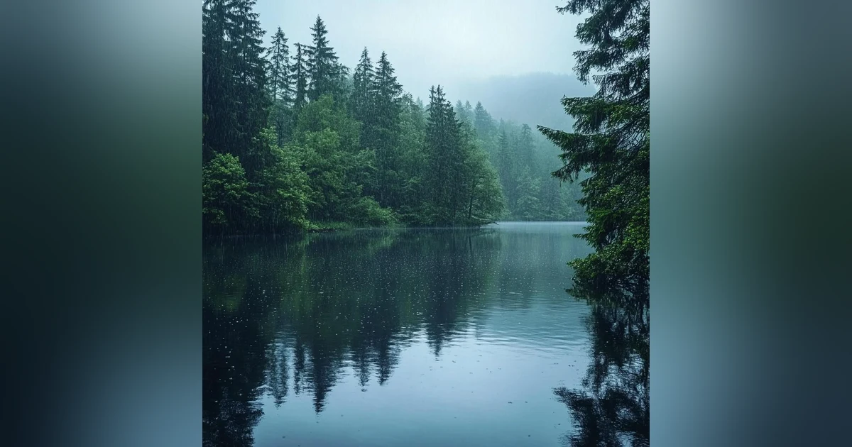 Rainy Lake Sounds – ASMR White Noise for Relaxation