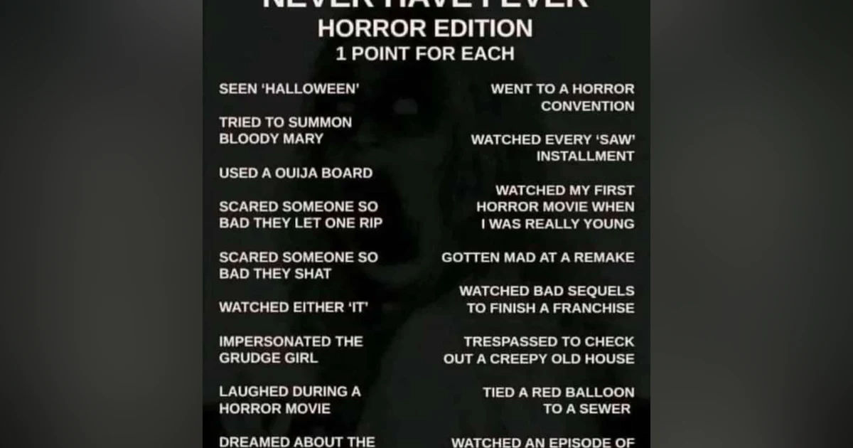 Episode 30: Never Have I Ever- Horror Edition (With DJ Smiles)