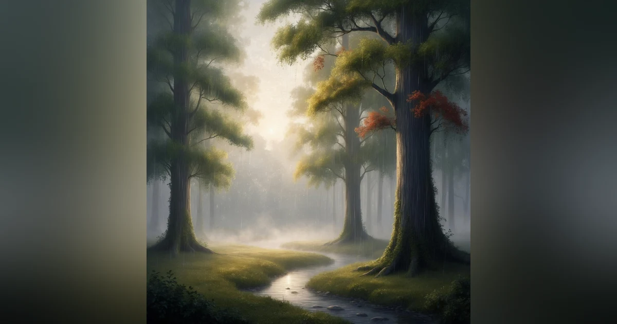 Relaxing Forest Rain and Piano Music 🌧️🌿 Unwind and Enjoy a Restful Sleep 🎹💤