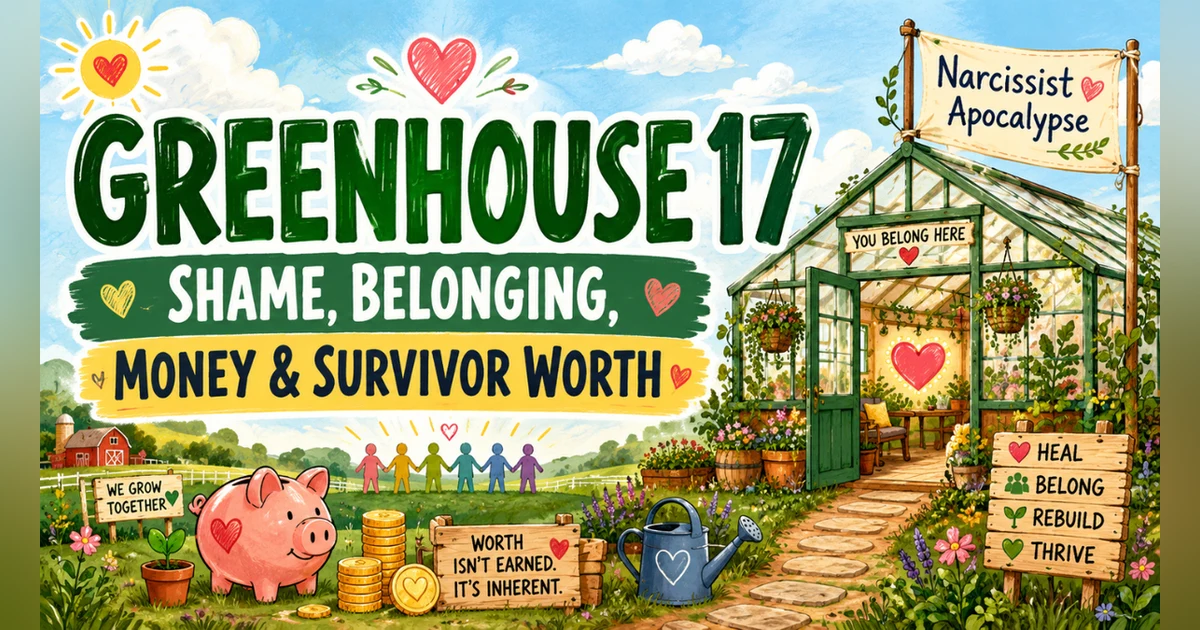 Greenhouse 17: Shame, Belonging, Money, and Survivor Worth
