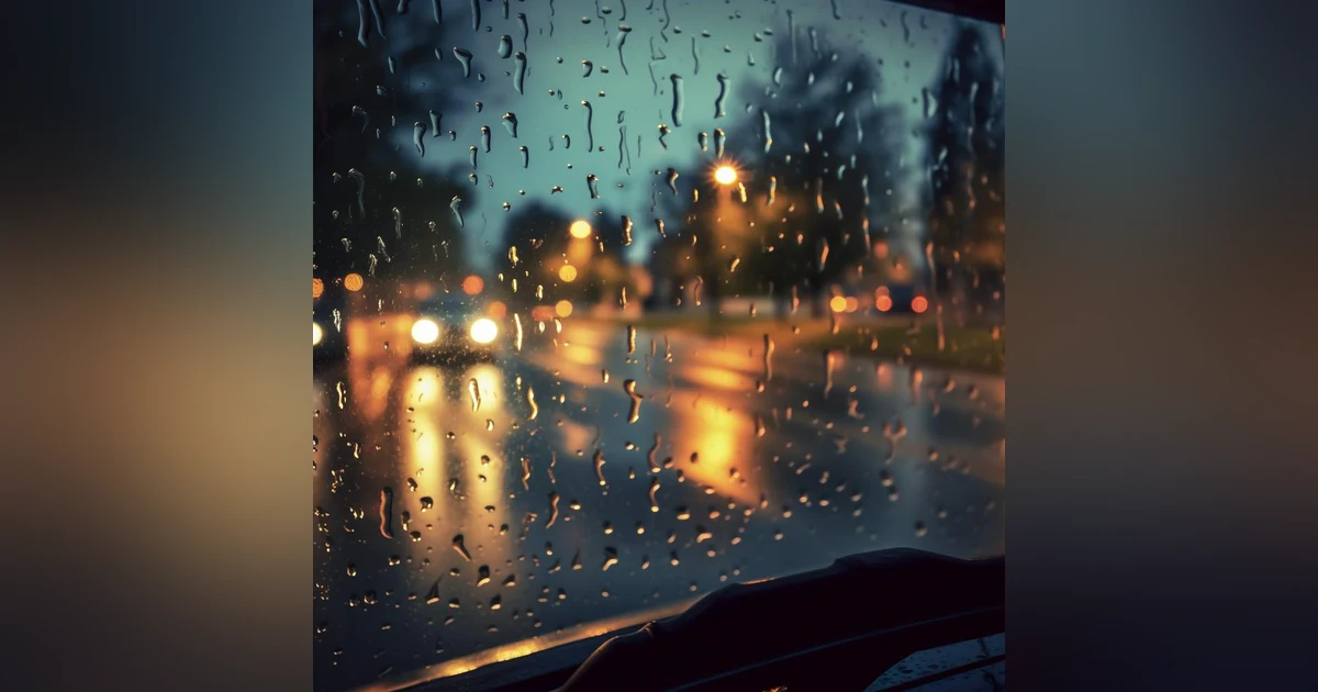 Night Rain on a Car - 8 Hours  with Soothing Sounds for Relaxation and Sleep
