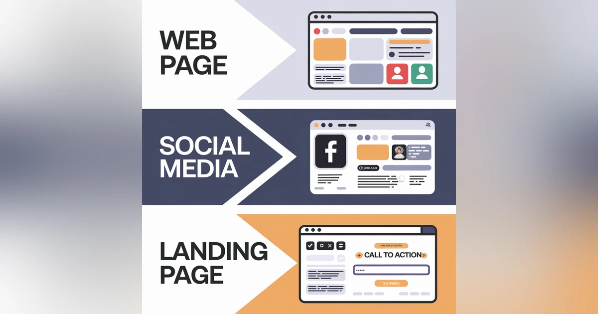 📑 What are the Differences Between Webpages vs Social Media Pages vs Landing Pages? Favour Obasi-ike Breaks It Down with Simple Examples ✍🏾