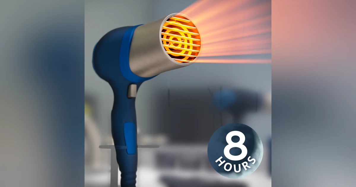 Hair Dryer Sounds for Sleeping | 8 Hour White Noise
