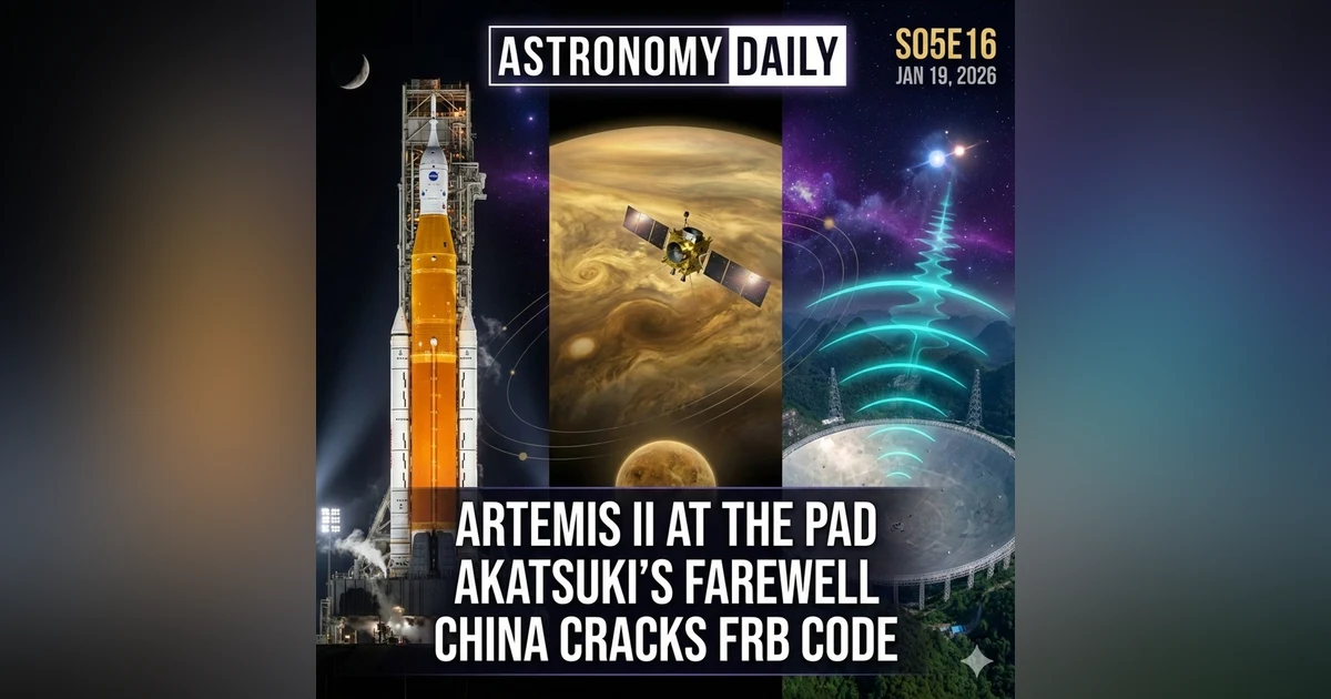 Artemis II Reaches the Pad, Akatsuki's Final Farewell, and China Cracks the FRB Code