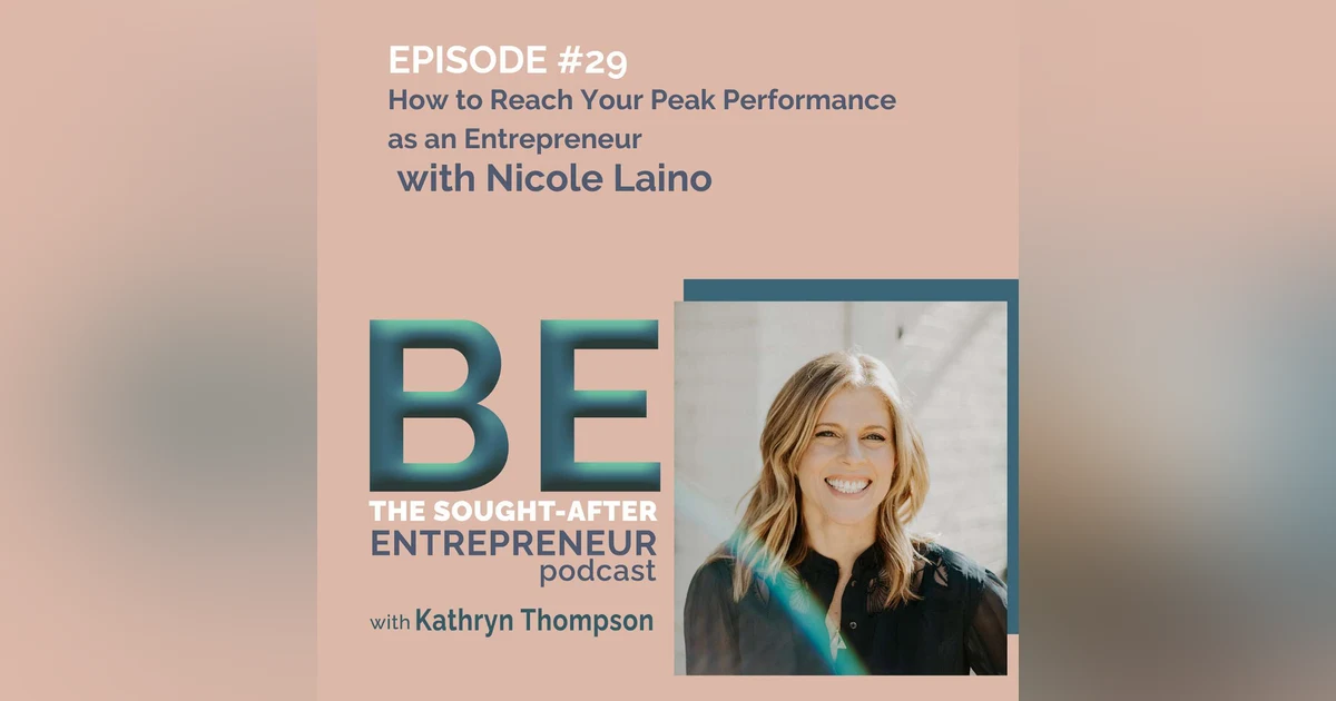 How to Reach Your Peak Performance as an Entrepreneur with Nicole Laino