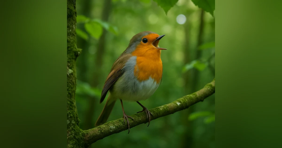 Beautiful Singing Robin Bird in the Woods 🐦 Relaxing Nature Sounds for Calm, Focus & Sleep