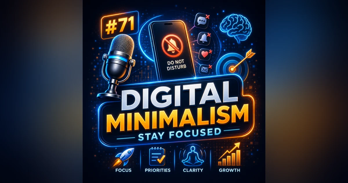 #71 Digital Minimalism 🚀 – How Entrepreneurs Stay Focused in a Distracted World