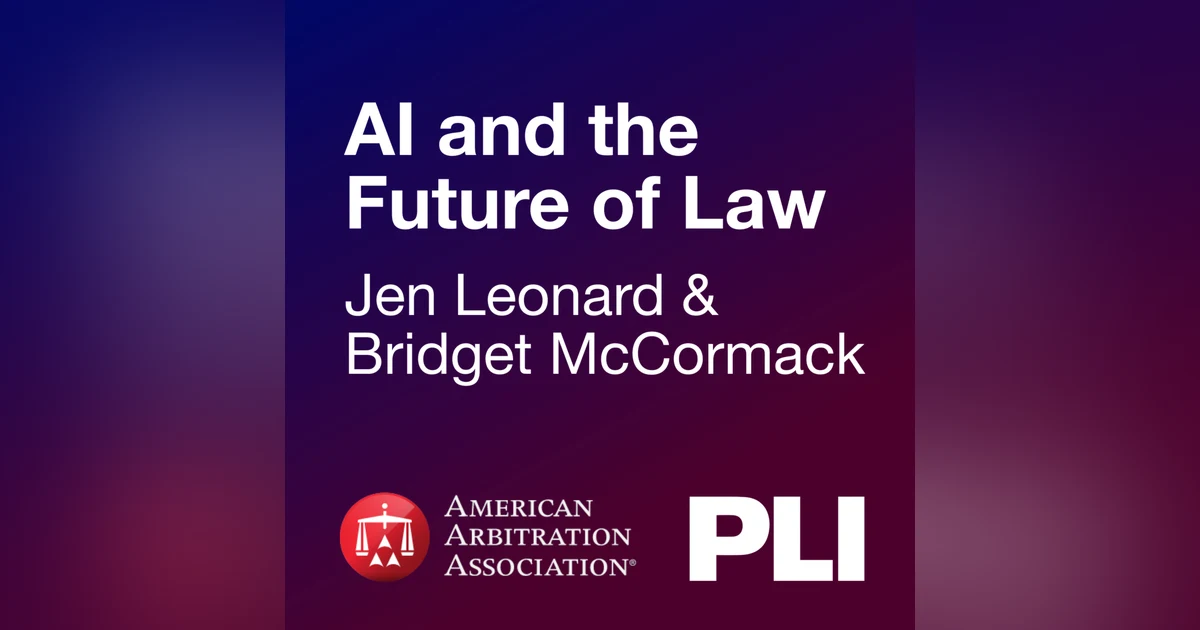 Welcome to AI and the Future of Law Podcast