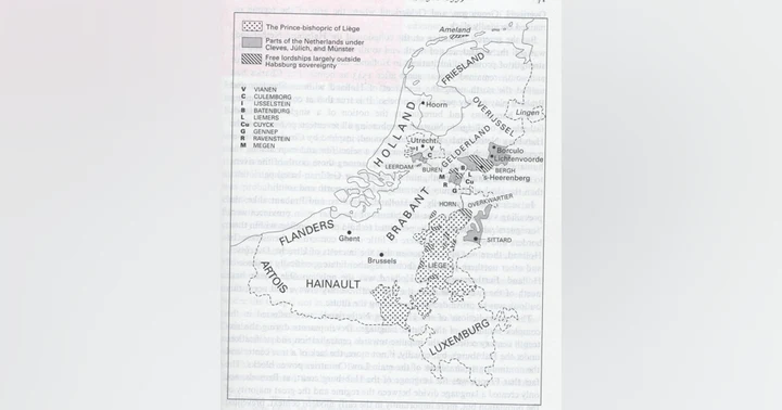 image for Map of Habsburg Netherlands, 1543