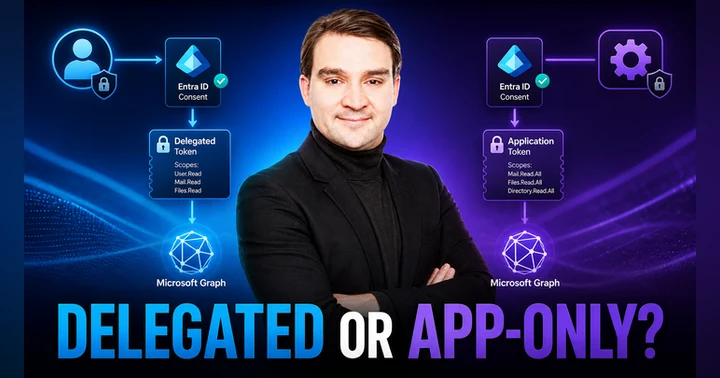 image for Demystifying OAuth 2.0 in Microsoft Graph: Delegated vs. Application Permissions