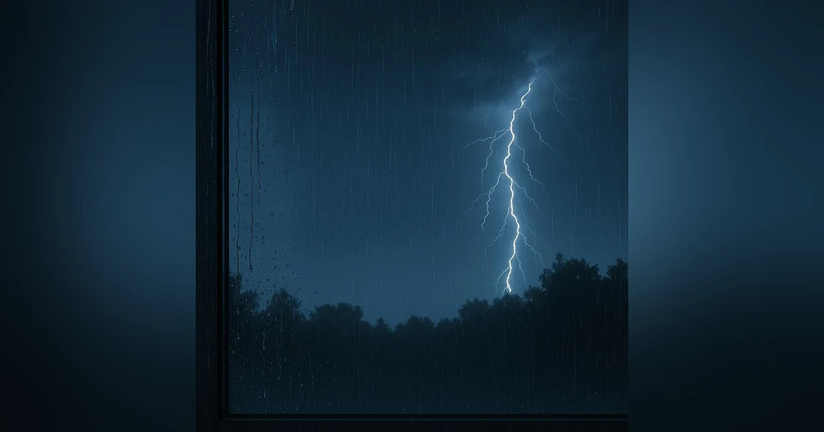 Calm Night Rain with Thunder | Soothing Storm Sounds for Deep Sleep and Relaxation