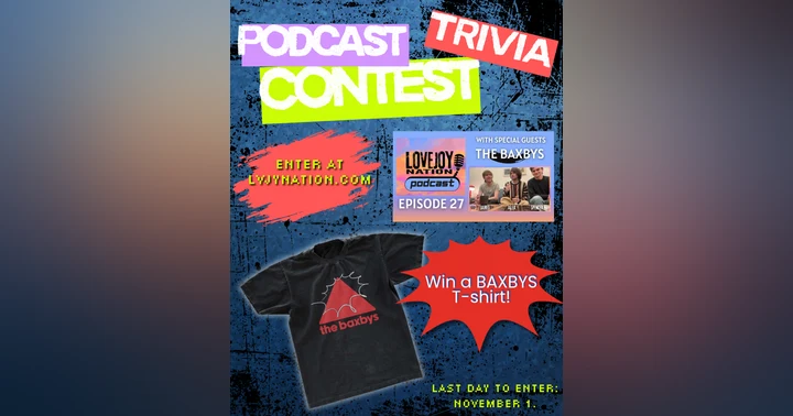 image for Podcast Trivia Contest - WIN a Baxbys T-shirt!
