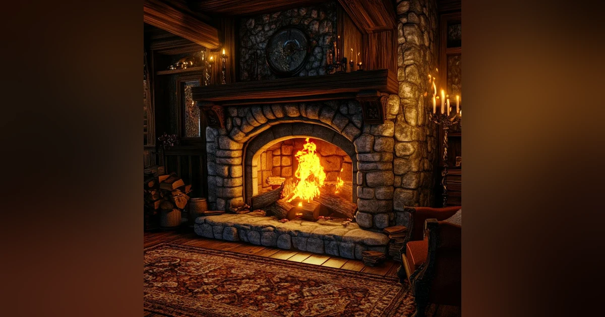 Cozy Fireplace (8 HOURS). Fireplace with Crackling Fire Sounds. Fireplace Burning