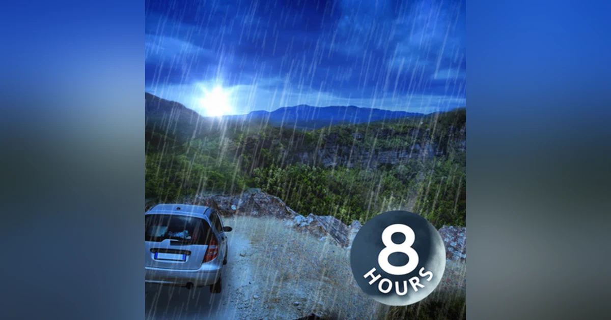 Heavy Rainfall on Car Sleep Sounds 8 Hours | Rain White Noise for Sleeping or Studying