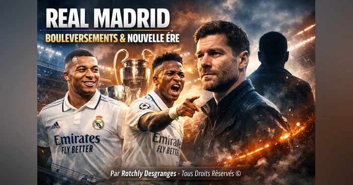 image for Real Madrid : l’ère des grands bouleversements, de l’arrivée de Kylian Mbappé à la forme étincelante de Vinícius Jr., jusqu’à la révocation de Xabi Alonso. Article écrit par Rotchly Desgranges. Tous droits réservés.