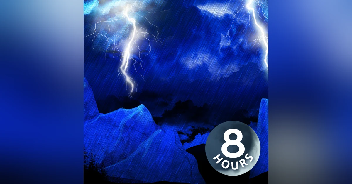 MASSIVE THUNDER & RAIN | Thunderstorm Ambience with Heavy Raining 8 Hours