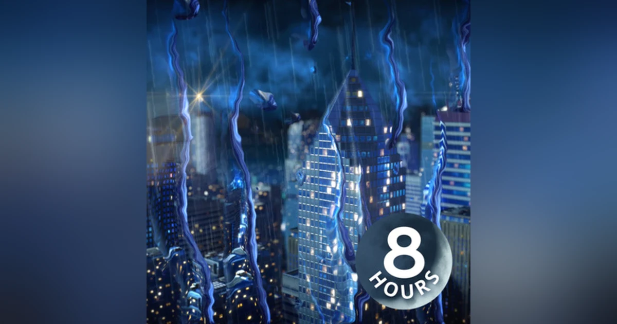 Rain & Thunder in City 8 Hours | Sleep, Study, Focus | Rainstorm White Noise