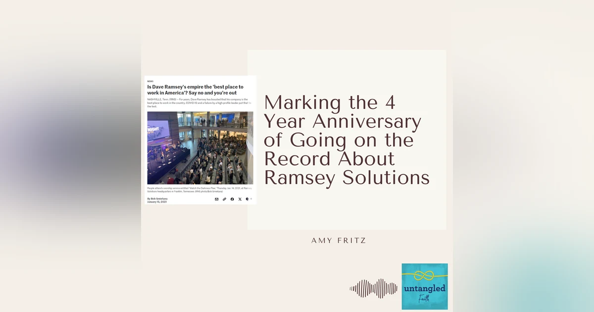 124: 4 Year Anniversary of Going on The Record About Ramsey Solutions