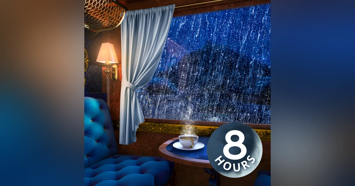 Train & Rain Sounds on Relaxing Railways! | 8 Hour Rainstorm Sounds for Sleeping!