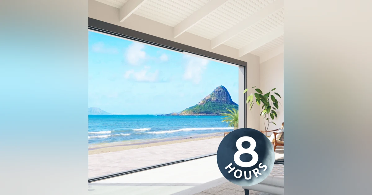 Ocean Wave Sounds for Relaxation & Stress Relief | Luxury Oceanside Beach House 8 Hours