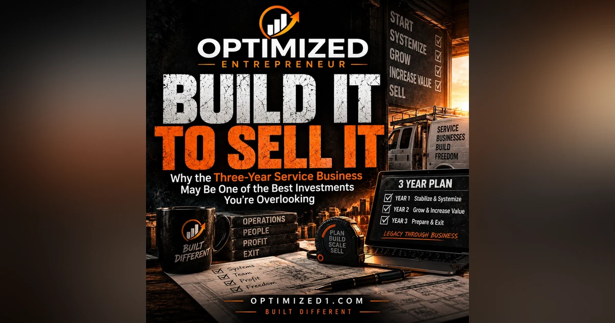 BUILD IT TO SELL IT Why the Three-Year Service Business May Be One of the Best Investments You're Overlooking